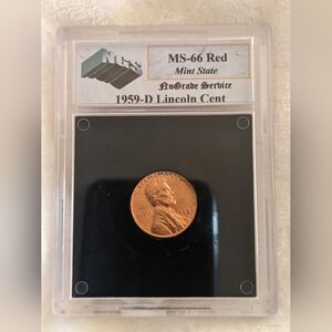 MS66 RD 1959-D Lincoln Memorial Cent Graded NGS
